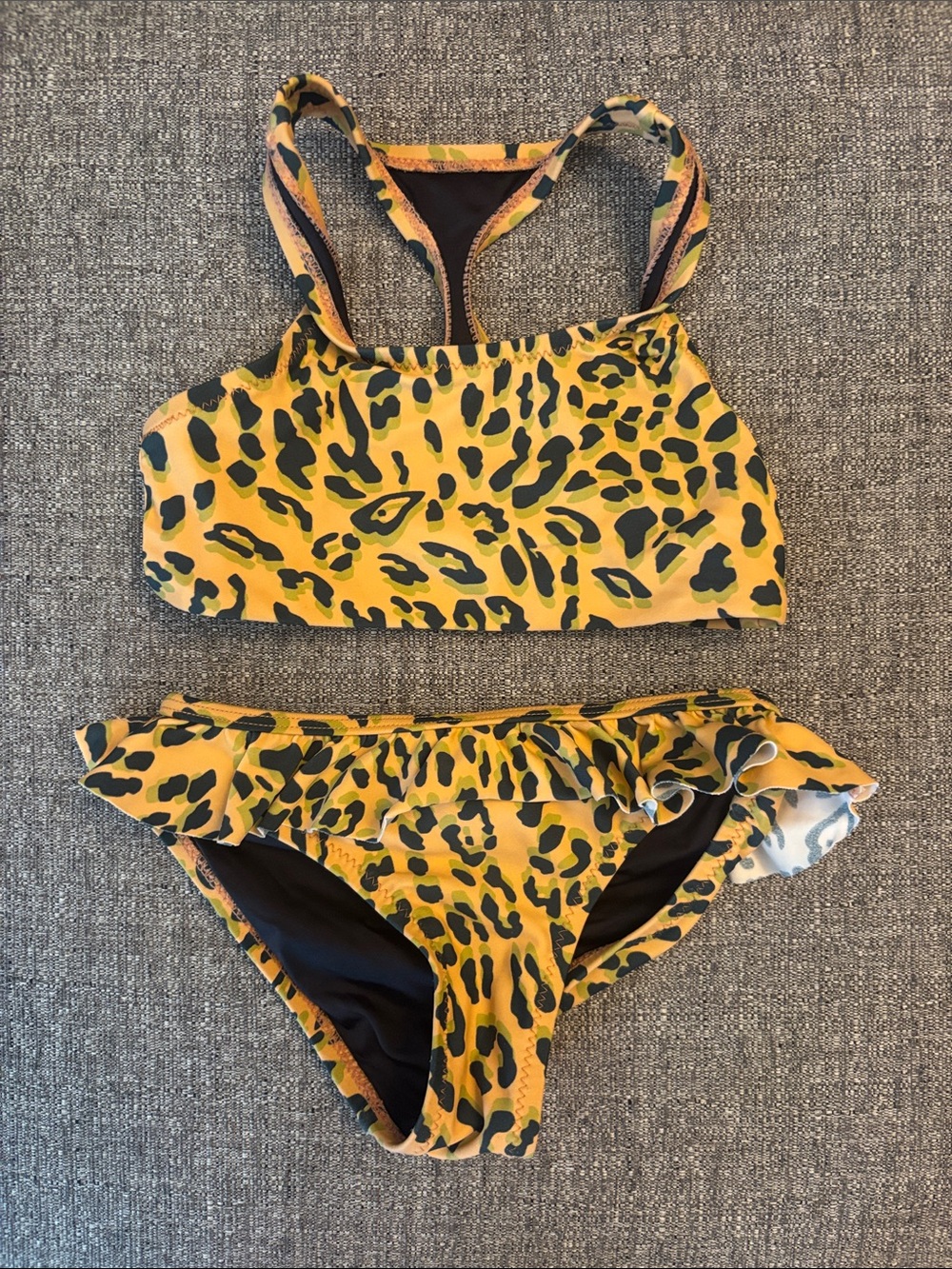 Munster Leopard Ruffle Two-Piece Swim Set
